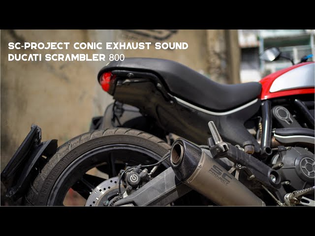 [4K] SC-Project Conic Exhaust Sound Clip on Ducati Scrambler 800 at G-FORCE