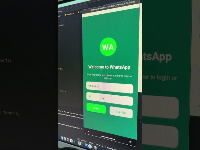 WhatsApp Login UI in React Native | Clean & Minimal 🔐