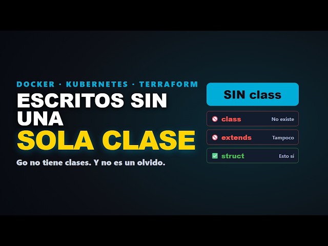 Docker, Kubernetes y Terraform están escritos sin una sola clase