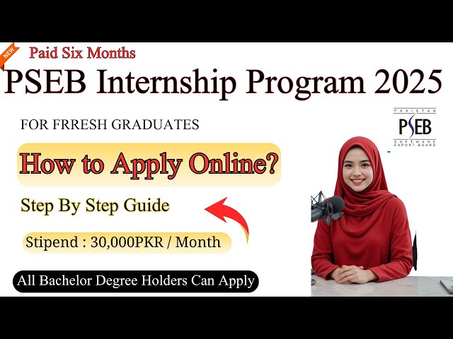 How to Apply for PSEB Paid Internships 2025 | Step-by-Step Guide Pakistan Software Export Board