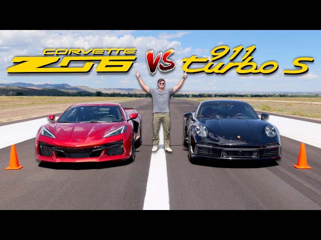 Chevy Corvette Z06 vs. Porsche 911 Turbo S: Our BEST Drag Race Yet!