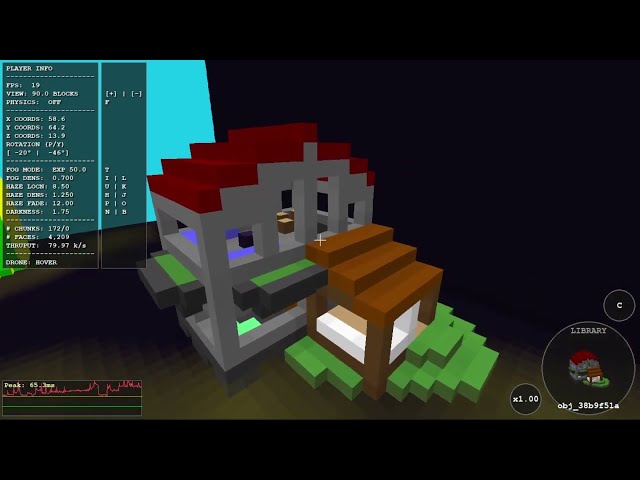 Python/Pygame 3D Voxel Engine - Big CAD Structures placement