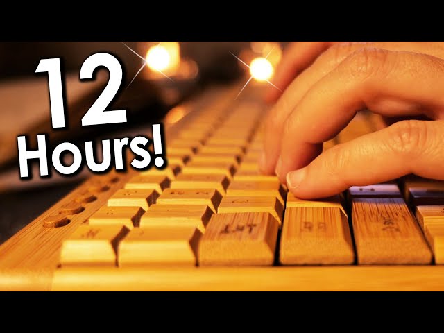[12 Hours ASMR] Wooden Keyboard Typing 😴 No Talking