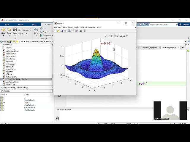 3D Animated plot in MATLAB with Movie creation