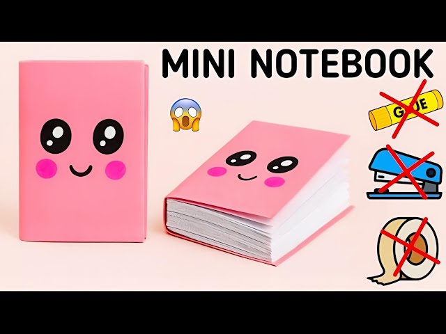 How to Make DIY Mini Notebook 📒 |Cute Paper Notebook | No Glue | EasySchool Craft