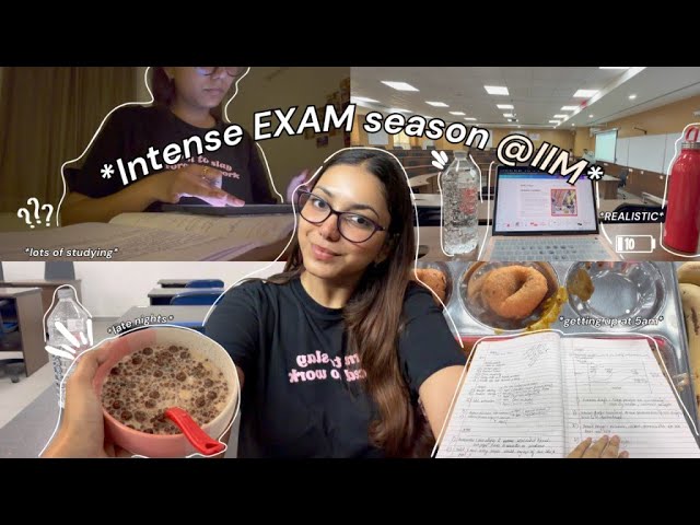 Exam season at IIM📚| realistic productive days, studying routine & what i eat