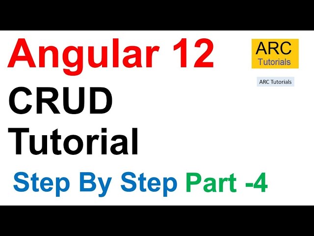 Angular 12 CRUD with Web API Tutorial Part #4 | Angular Material 12 CRUD Step By Step