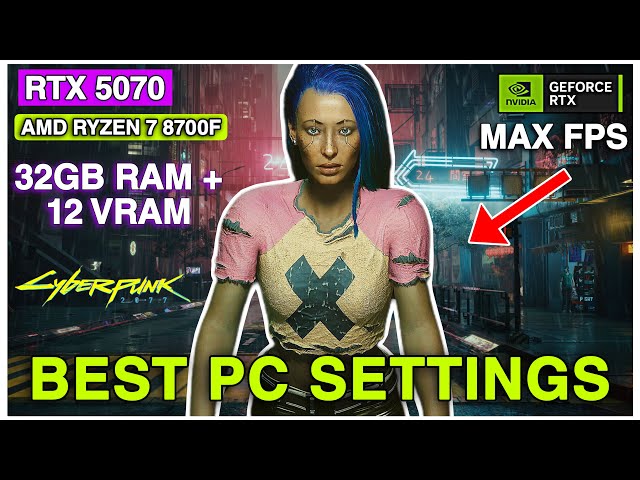 RTX 5070 | Ryzen 7 8700F | Cyberpunk 2077 Benchmark – High Settings Performance!