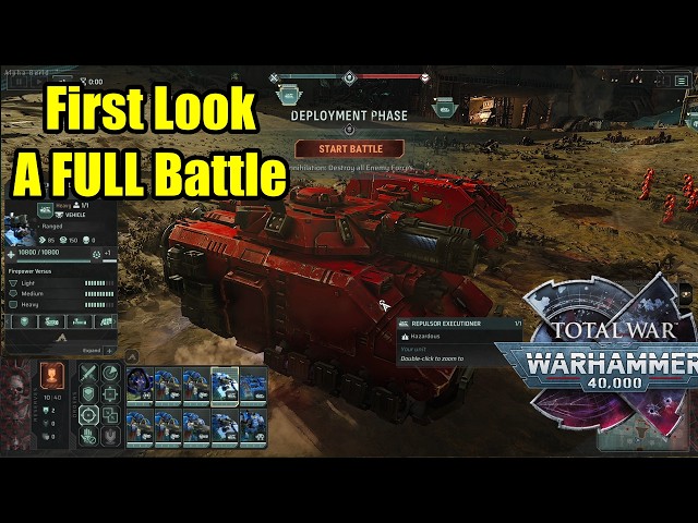 FIRST LOOK - A FULL Battle Game Audio Only - Total War Warhammer 40000 - My Gameplay