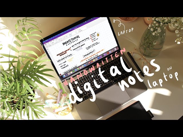 Handwritten notes on your laptop - how to set up a pen tablet for studying (beginners video)