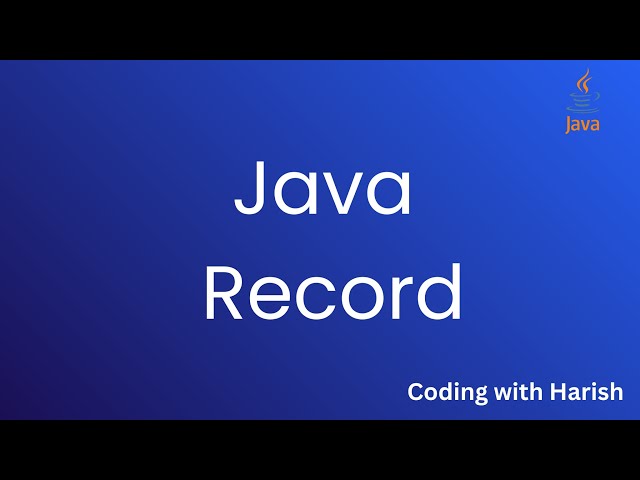 Java Record Data Type Explained