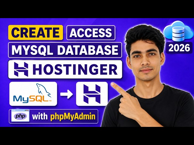 How To Create MySQL Database In Hostinger | Access MySQL Database with phpMyAdmin (2026)