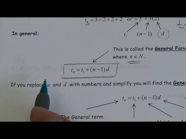 M20 1 Arithmetic Sequences   Lesson