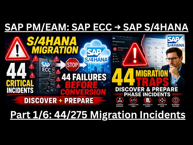 SAP PM/EAM (Part 1/6): SAP ECC PM to S/4HANA EAM Migration | 44 Discover & Prepare Phase Incidents!