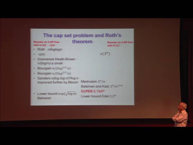 Combinatorics of Boolean Functions, and Some Applications - Gil Kalai