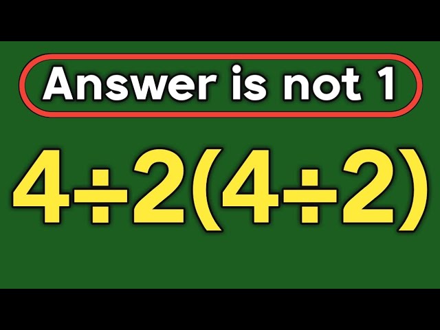 4÷2(4÷2) = ❓ / Only 5% can solve this math question / PEMDAS rules question 