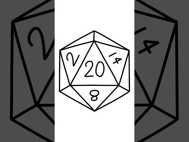 D20 Dice Drawing in 60 Seconds #d20 #drawing ng