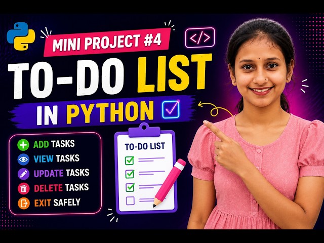 Build a To-Do List in Python 📝 | Python Mini Project #4 | Beginner Python Tutorial