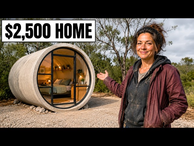 What It’s Actually Like Living in a $2,500 Concrete Pipe Home Built for Homeless People