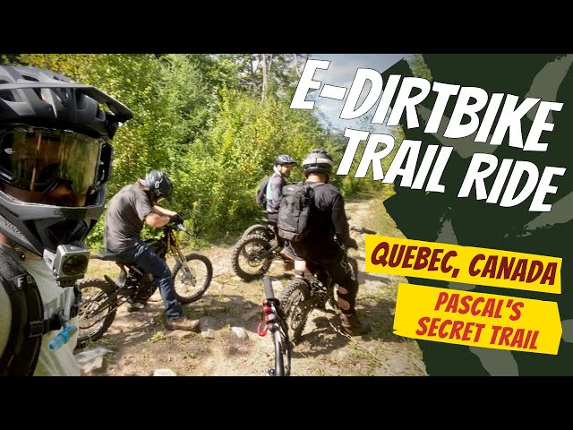 E-DIRTBIKE Trail Ride, Pascal's Secret Trail in Quebec, Canada [4k]