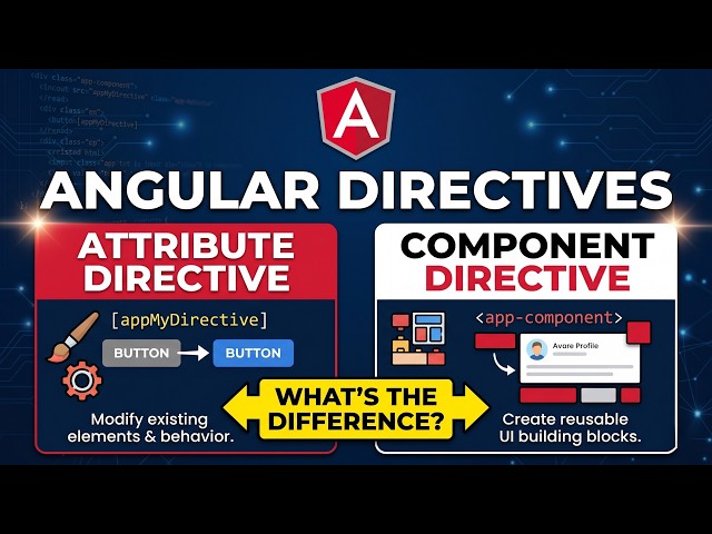 Attribute vs Component in Angular 🔥 | Angular Directives Explained