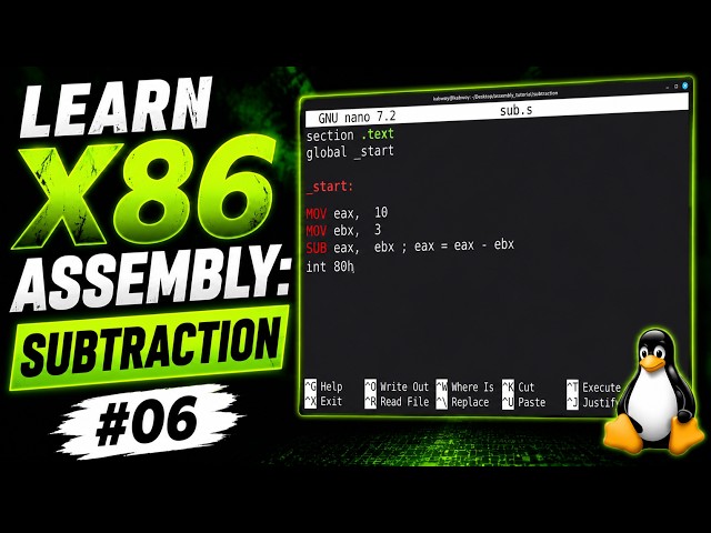 LEARN X86 ASSEMBLY: SUBTRACTION
