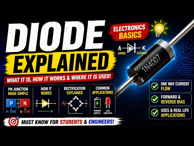 Diode Explained | What Is a Diode & How Does It Work? | Electronics Basics