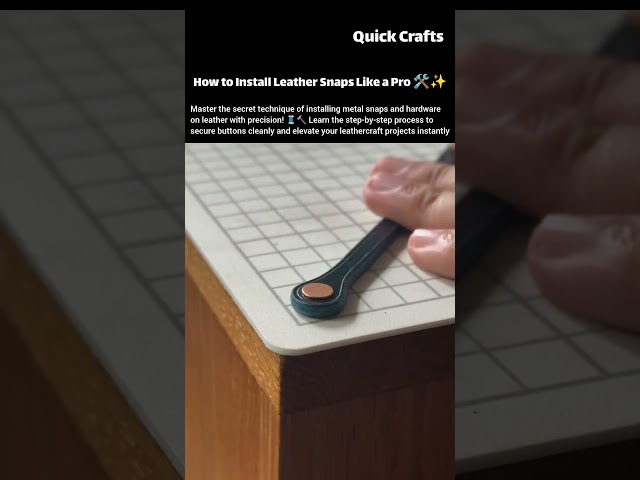 ​How to Install Leather Snaps Like a Pro 🛠️✨