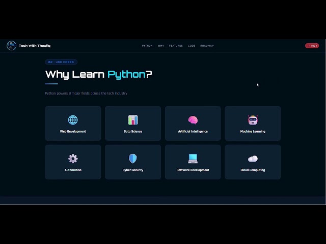Python Full Course for Beginners | Day 1 | Introduction to Python | Tech With Thoufiq