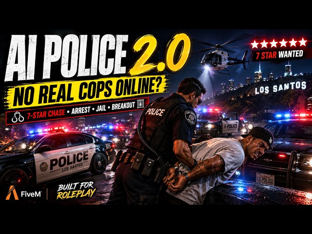 This 7-STAR AI POLICE Will CHASE, ARREST & JAIL You! | FiveM IB AI Police 2.0