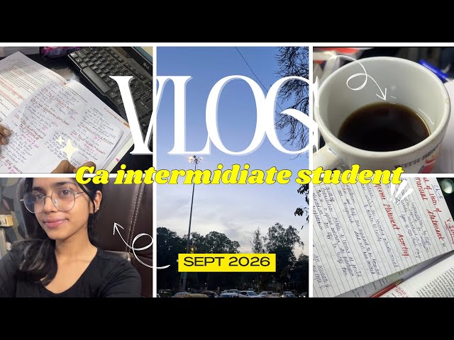 A day as a CA INTERMEDIATE Student SEPT 26 #exam #cainter #study #vlog