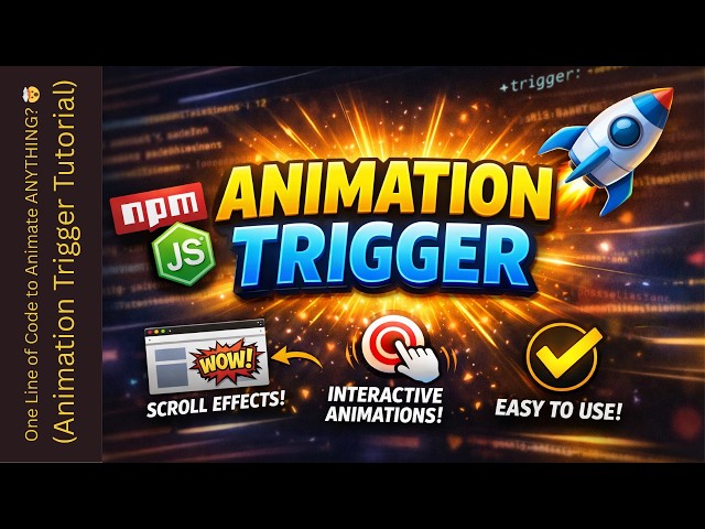 One line of code for any animation in web design? 🤯 (Animation Trigger Tutorial)