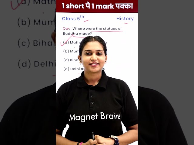 Where were the statues of Buddha made? - 6th Class English 1 Video 1 Mark पक्का  #shorts