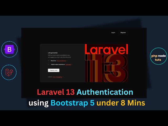 😯Laravel 13 Login & Registration System using Laravel UI & Bootstrap in Under 8 Minutes | Laravel 13