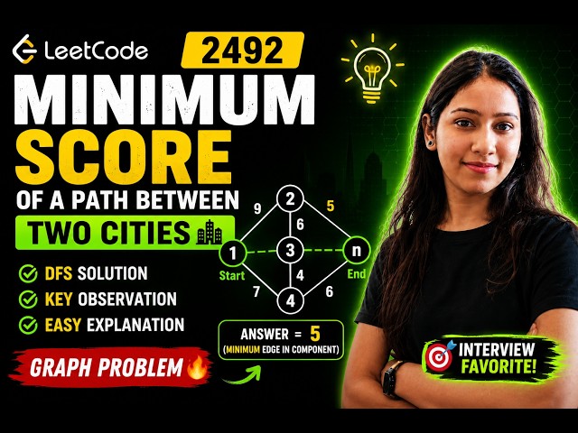 🔥 One Observation Solves LeetCode 2492! 💡 | Graph DFS | Java Explained #leetcode #java #dsa #faang
