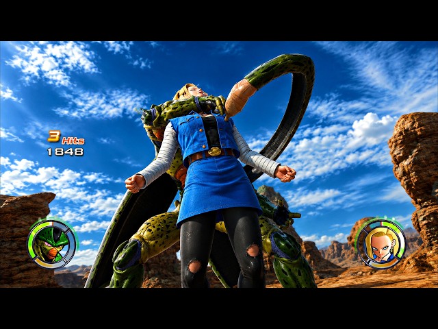 Dragon Ball: Raging Blast 2 - Cell (first form) & Android 18 vs. Android 18 [Requested]  4K UHD #dbz