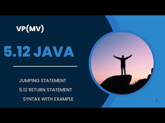Return statement in java (Jumping statement) Theory , syntax and example.