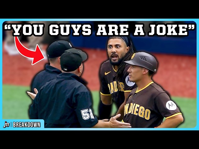 Fernando Tatis Jr. tells the umpires they're a joke, a breakdown