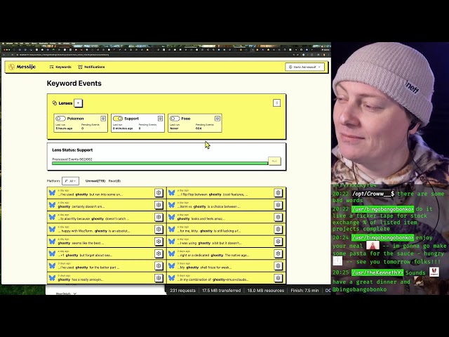 More work on Messijo and the Lens functionality | React, TypeScript, Elixir