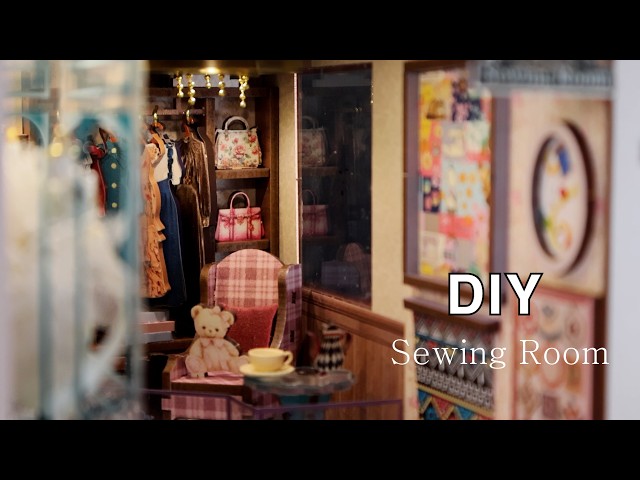 Sewing Room l 소잉 룸 l FIFIJOY l DIY Miniature Dollhouse Kit l 미니어처 miniature 쉽게 만들기 l Booknook
