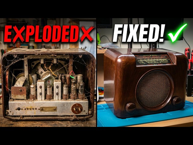 76 Years Old & Exploded! 💥 Can This 1950s BUSH DAC90A Radio Play Again?