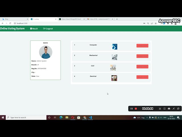 Online Voting System in React | MERN Project with Source Code