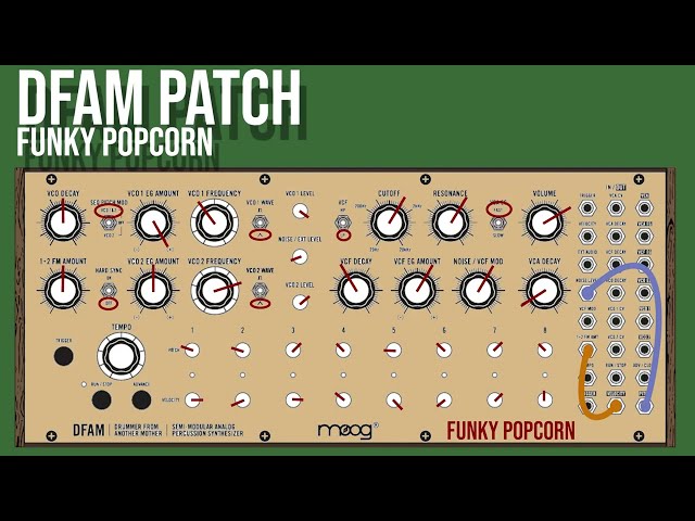 DFAM PATCH - Funky Popcorn - Diagrams - No Talking