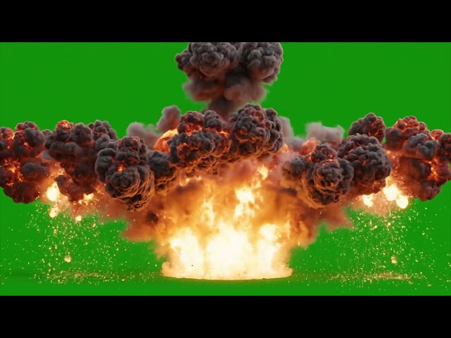 HD Explosion Green Screen #2 : No Copyright VFX for Filmmaking Projects #greenscreen #vfx #explosion