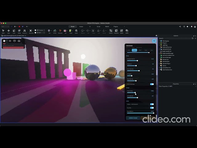 GEXM RTR — Roblox Real-Time Rendering Prototype