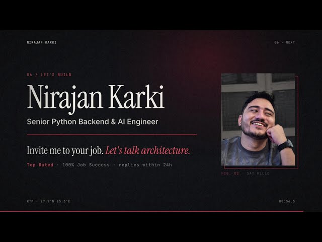 AI Systems Built for Production: Python Backend & AI Engineer