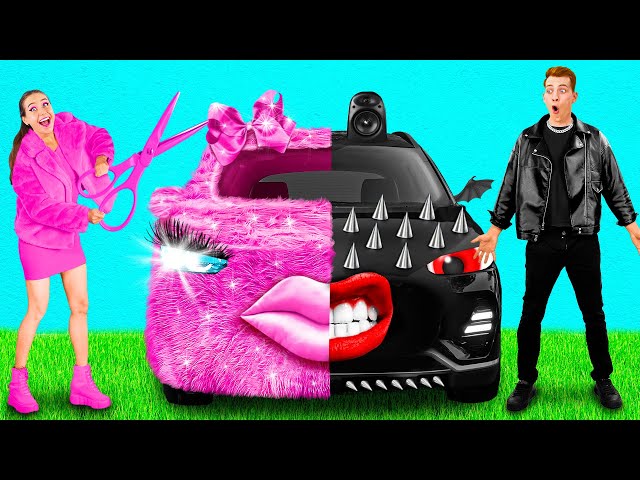 Coche Rosa vs Coche Negro Desafío por PaRaRa Challenge