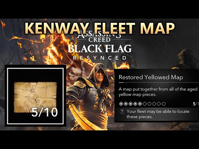 Cómo obtener más rápido las piezas de mapa del tesoro amarillentas de la flota Kenway - AC Black ...