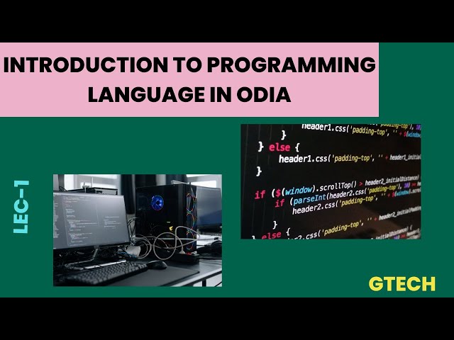 Introduction To Programming Language | First time in odia