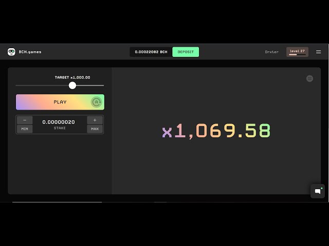 Getting 1000x wins on every BCH.games Game (Mines, Limbo, Dice and Roullete)
